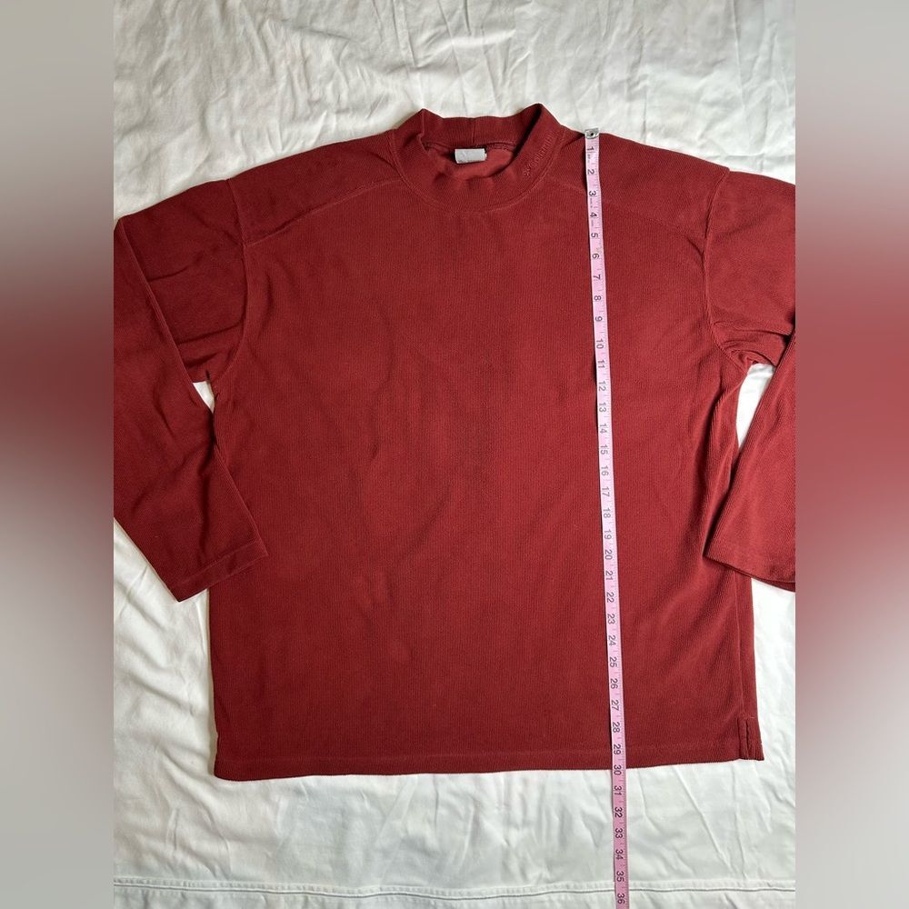 Columbia XXL Men’s Crewneck Fleece Pullover Brick Red Soft Lightweight Warm - Picture 7 of 9